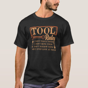 Camiseta Reglas de Herramientas de Garaje Mecánico de Coche