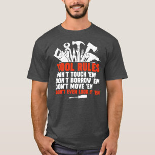 Camiseta Reglas de herramientas mecánicas