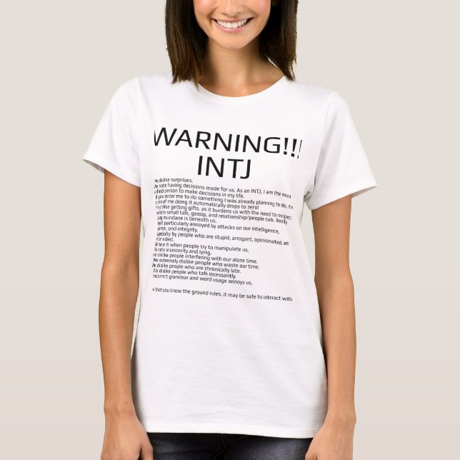 Camiseta Reglas de INTJ (Anverso)