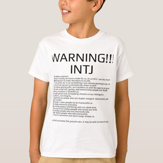 Camiseta Reglas de INTJ (Anverso)