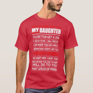 Camiseta Reglas de la hija para salir con mi hija