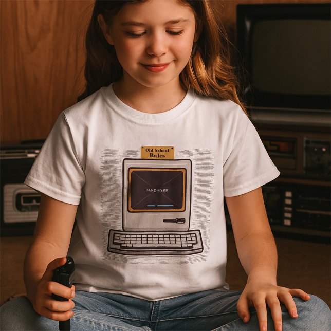 Camiseta Reglas de la vieja escuela Juego de ordenador retr (Subido por el creador)