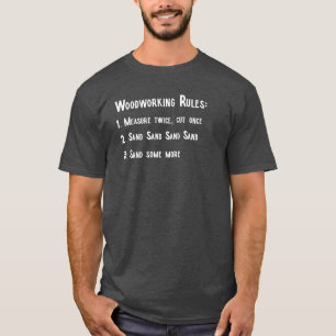 Camiseta Reglas de madera - Regalos de carpintería de mader