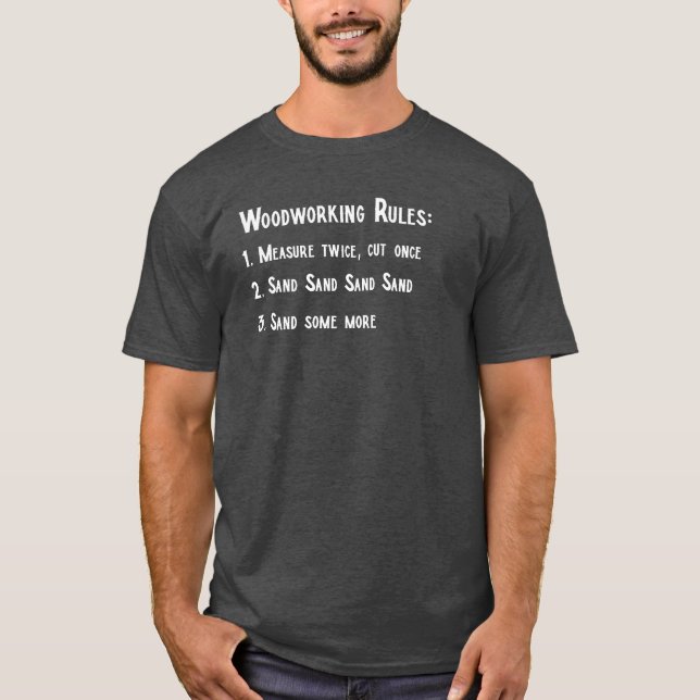 Camiseta Reglas de madera - Regalos de carpintería de mader (Anverso)