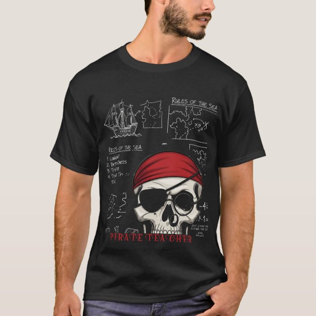 Camiseta Reglas de matemáticas y cráneo divertidas del maes (Anverso)