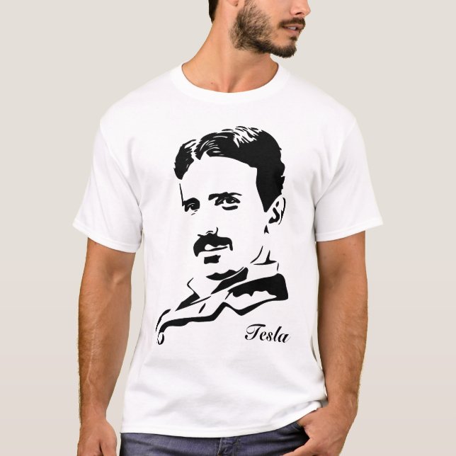 Camiseta ¡Reglas de Nikola Tesla! Silueta (Anverso)