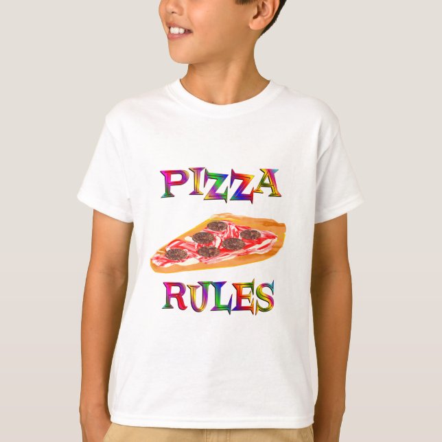 Camiseta Reglas de pizza (Anverso)