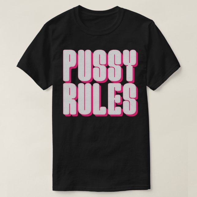 Camiseta Reglas de Pussy (Diseño del anverso)