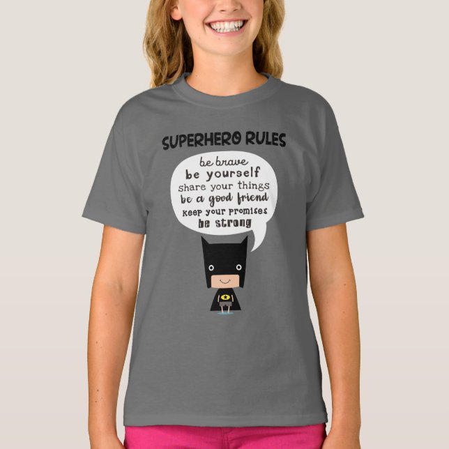 Camiseta Reglas de superhéroe (Anverso)