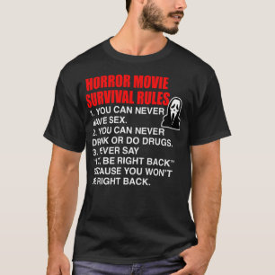 Camiseta Reglas de supervivencia de películas de terror - C