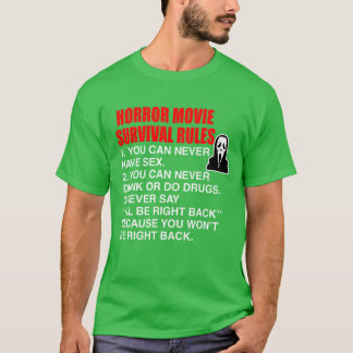Camiseta Reglas de supervivencia en películas de terror chi