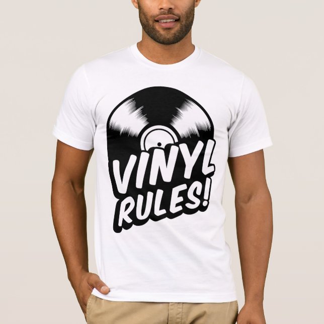 Camiseta reglas de vinilo (Anverso)