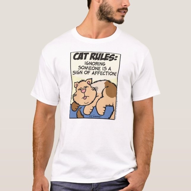 Camiseta Reglas del gato: Ignorando a alguien... (Anverso)