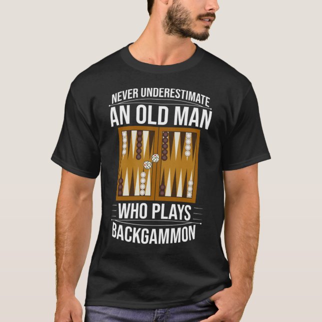 Camiseta Reglas del jugador de juegos de mesa de Backgammon (Anverso)