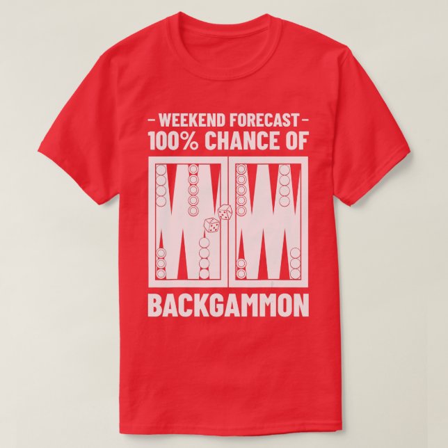 Camiseta Reglas del jugador de juegos de mesa de Backgammon (Diseño del anverso)