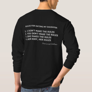 Camiseta Reglas del padre feminista para salir con mi hija