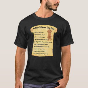 Camiseta Reglas del perro Golden Retriever Dueño de Goldie