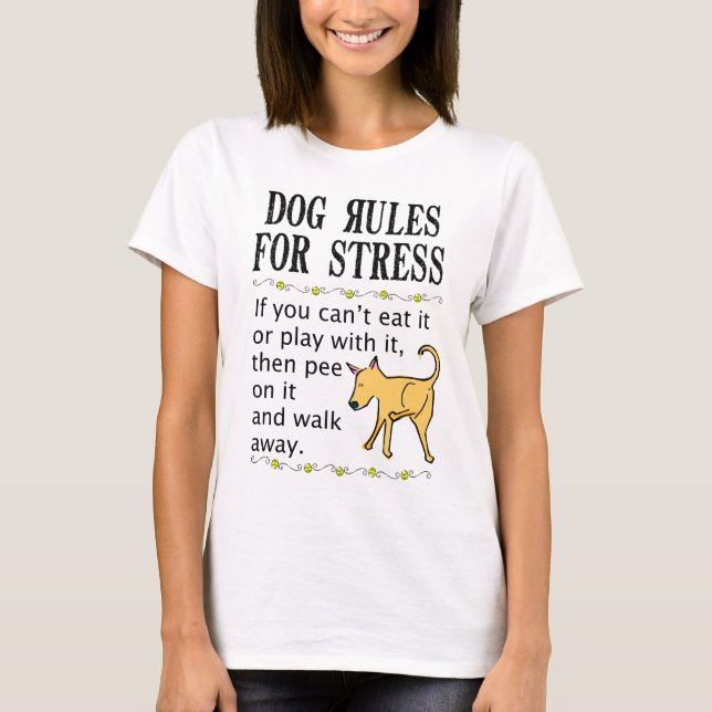 Camiseta Reglas del perro para la tensión (Anverso)