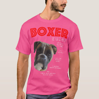 Camiseta Reglas Graciosas Para El Propietario De Un Boxer