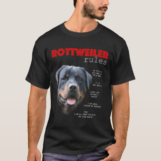 Camiseta Reglas Graciosas Para El Propietario De Un Rottwei