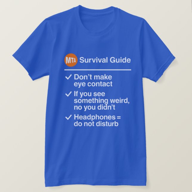 Camiseta Reglas locales | Humor del metro de NYC (Anverso del diseño)