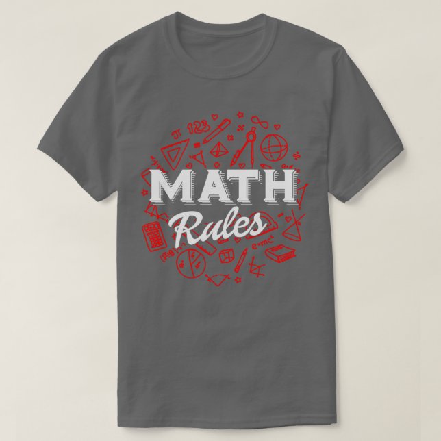 Camiseta Reglas matemáticas (Diseño del anverso)