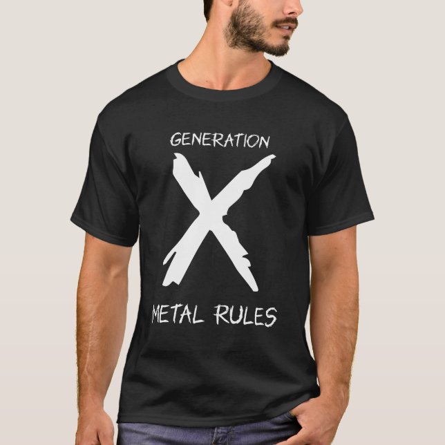 Camiseta Reglas Metalizado de generación X - GenX (Anverso)