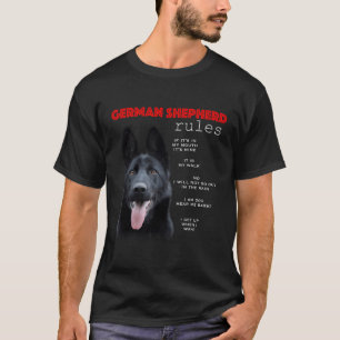 Camiseta Reglas Para El Propietario De Un Pastor Negro