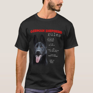 Camiseta Reglas Para El Propietario De Un Pastor Negro