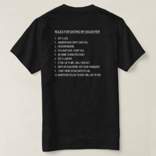 CAMISETA REGLAS PARA FECHAR A MI HIJA