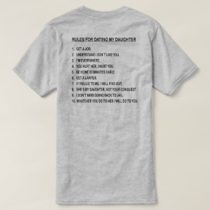 CAMISETA REGLAS PARA FECHAR A MI HIJA