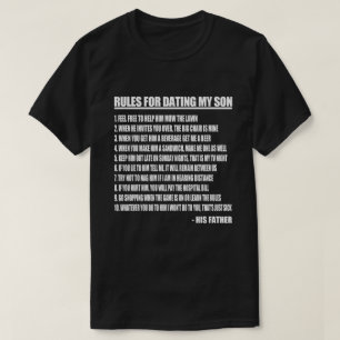 Camiseta Reglas para fechar a mi hijo