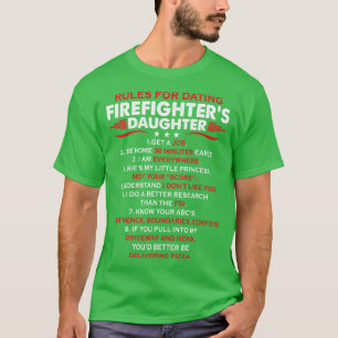 Camiseta Reglas para los bomberos de citas Hija Bomba