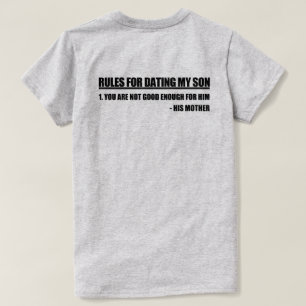 Camiseta Reglas para salir con la edición de mi hijo
