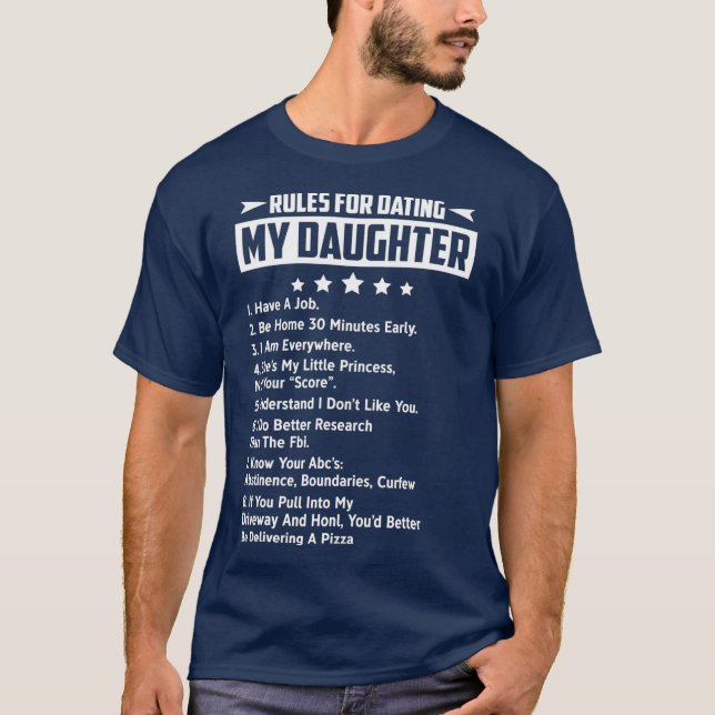 Camiseta Reglas Para Salir Con Mi Hija (Anverso)