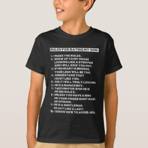 Camiseta Reglas para salir con mi hijo