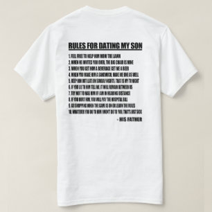 Camiseta Reglas para salir con mi hijo