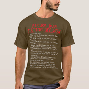 Camiseta Reglas Para Salir Con Mi Hijo Tee Graciosa Cita