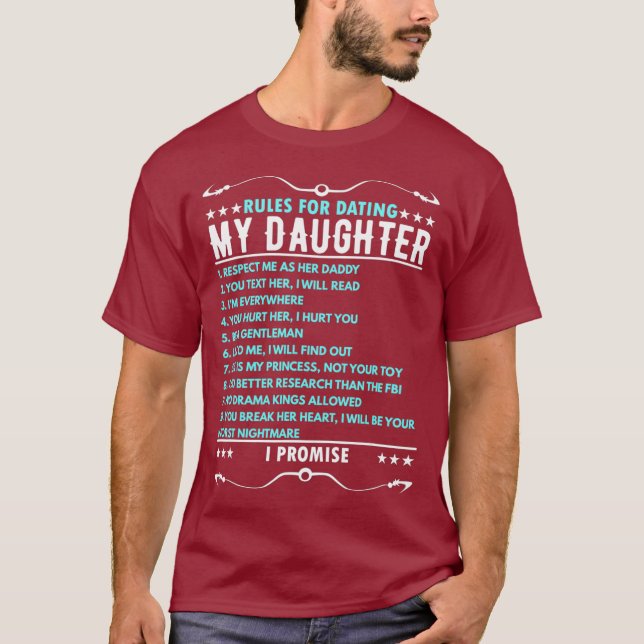 Camiseta Reglas para salir con papá (Anverso)