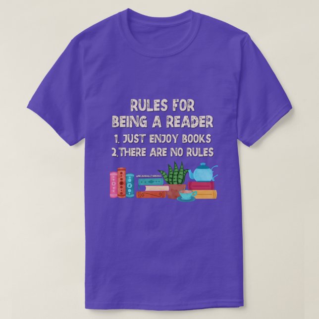 Camiseta Reglas Para Ser Lector (Diseño del anverso)
