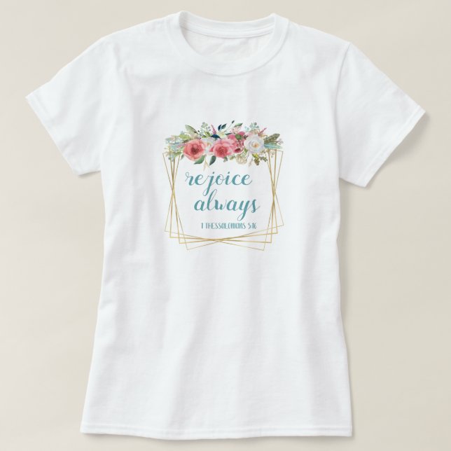 Camiseta Regocíjate Siempre (Diseño del anverso)