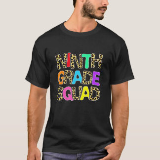Camiseta Regreso a Clases Grupo de 9º Grado Leopardo Noveno
