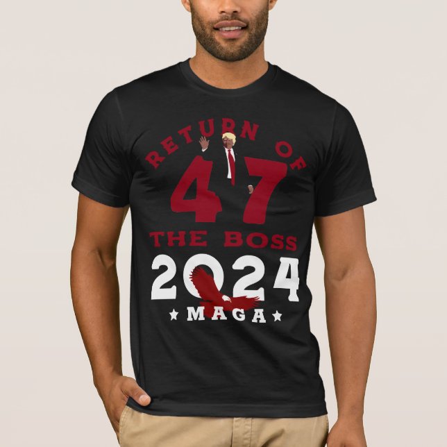 Camiseta Regreso del JEFE 47 TRUMP 2024 (Anverso)