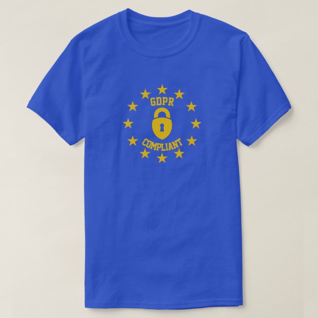 Camiseta Regulación general obediente de la protección de (Diseño del anverso)