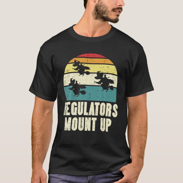 Camiseta Reguladores de Halloween montan mujeres de vestime (Anverso)