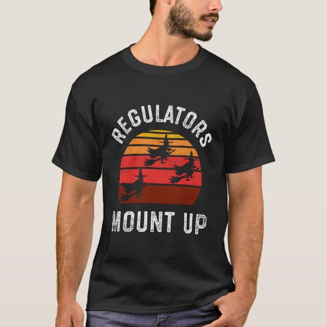 Camiseta Reguladores montan bruja de Halloween (Anverso)