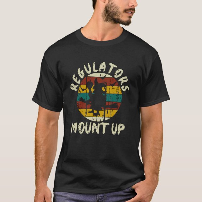 Camiseta Reguladores montan bruja y bata de Halloween de ép (Anverso)