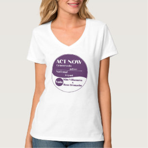 camiseta regular de cuello V