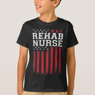 Camiseta Rehab Enfermera Bandera Estadounidense Patriota Es