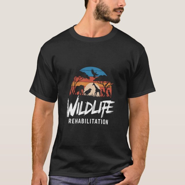 Camiseta Rehabilitación de vida silvestre - Naturaleza y an (Anverso)